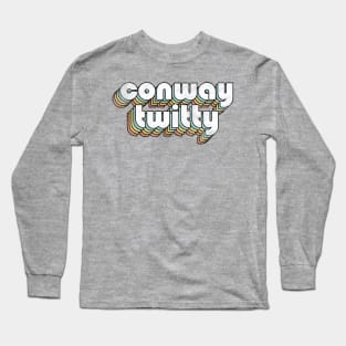 Conway Twitty - Retro Rainbow Letters Long Sleeve T-Shirt